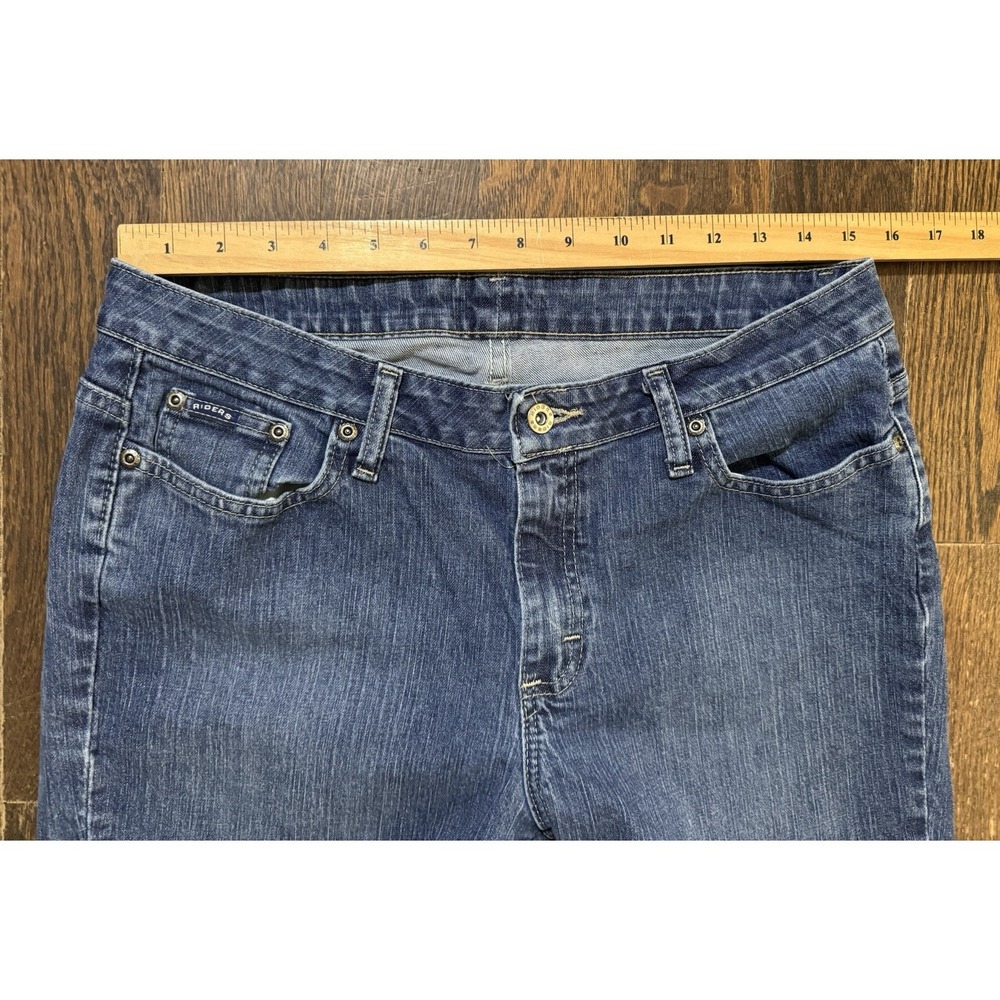 Riders Cropped Jeans Womens 12M Blue Excellent Mid Rise Denim W32xL24 - Picture 6 of 10